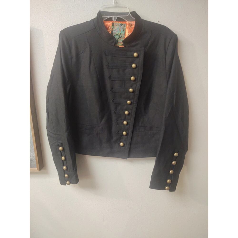 2OB Threads black jacket blazer LG